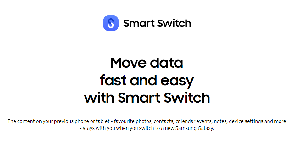 Ứng dụng phần mềm Smart Switch hỗ trợ khôi phục lại cài đặt gốc