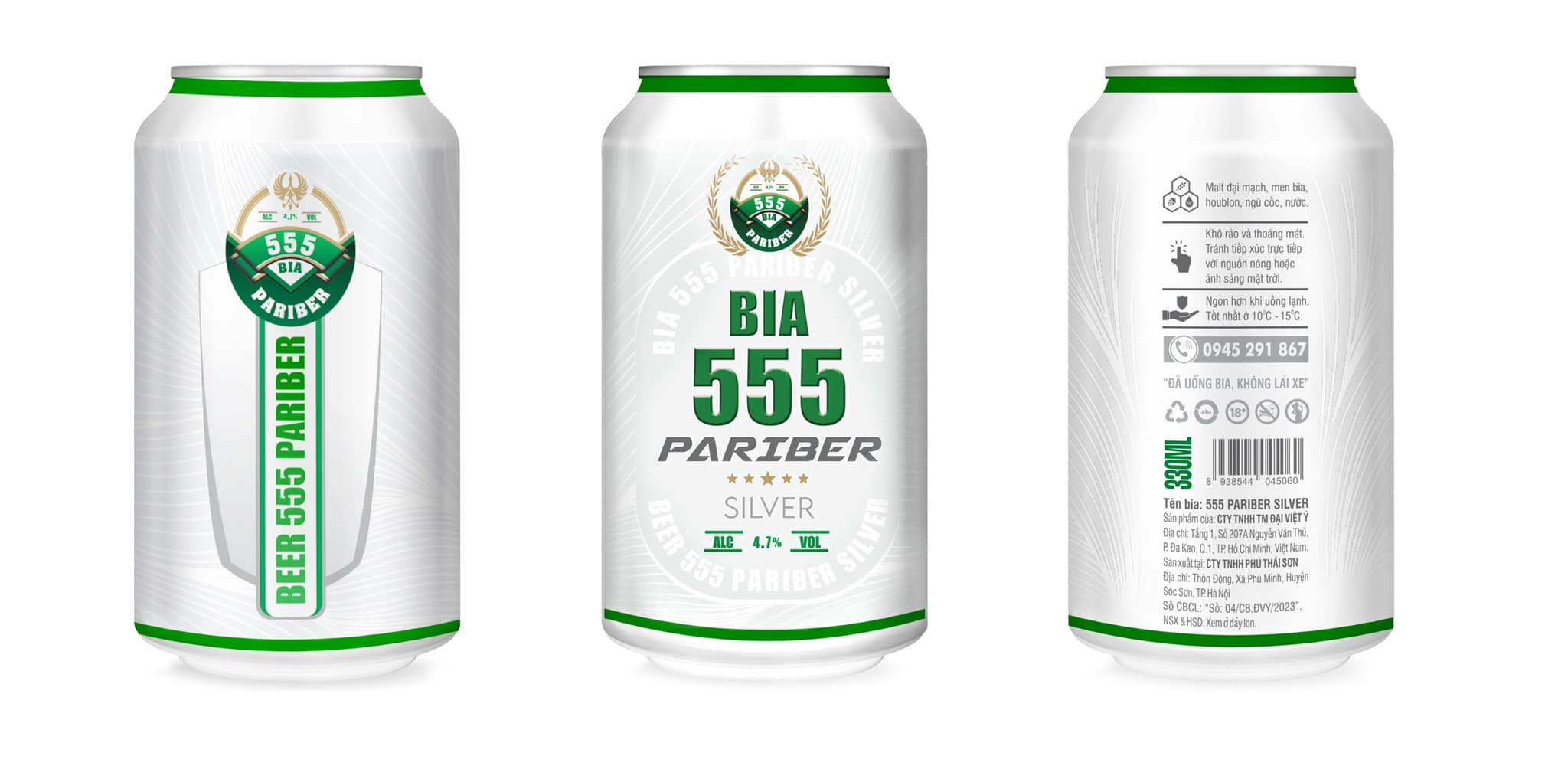 Bia 555 Pariber được xem là loại cao cấp hơn của dòng Lager xanh lon lùn