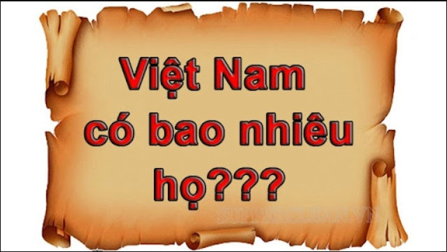 Ở Việt Nam có tổng cộng 1023 họ