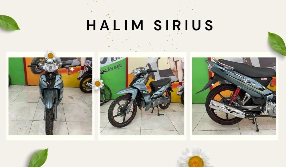 Thiết kế của xe 50cc Halim Sirius mang đậm phong cách thể thao, kích thước nhỏ gọn, phù hợp cho mọi đối tượng