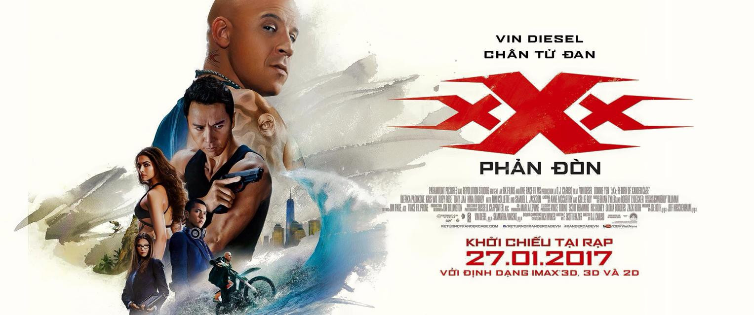 Chân Tử Đan đảm nhận vai Xiang trong bộ phim chiếu rạp Phản Đòn được khởi chiếu năm 2017