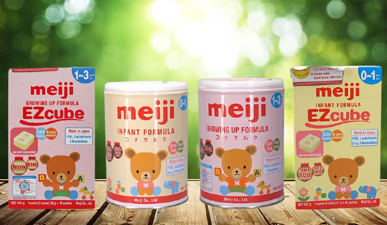 Sữa Meiji nội địa chính ngạch có đủ tem, mác phụ 