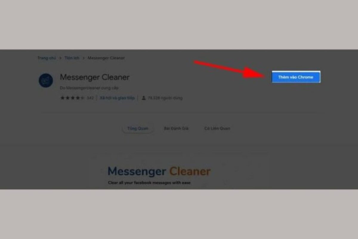 Thêm tiện ích Messenger Cleaner vào Chrome