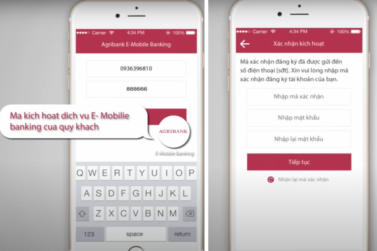 Sau khi đăng ký Agribank E-Mobile Banking, bạn cần kích hoạt tài khoản rồi mới sử dụng được 