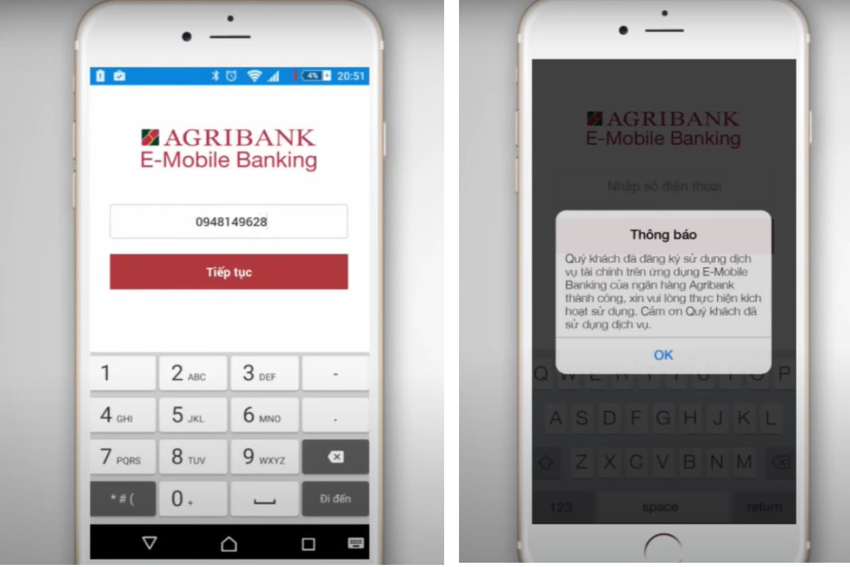 Cách đăng nhập Agribank E-Mobile Banking lần đầu trên điện thoại 