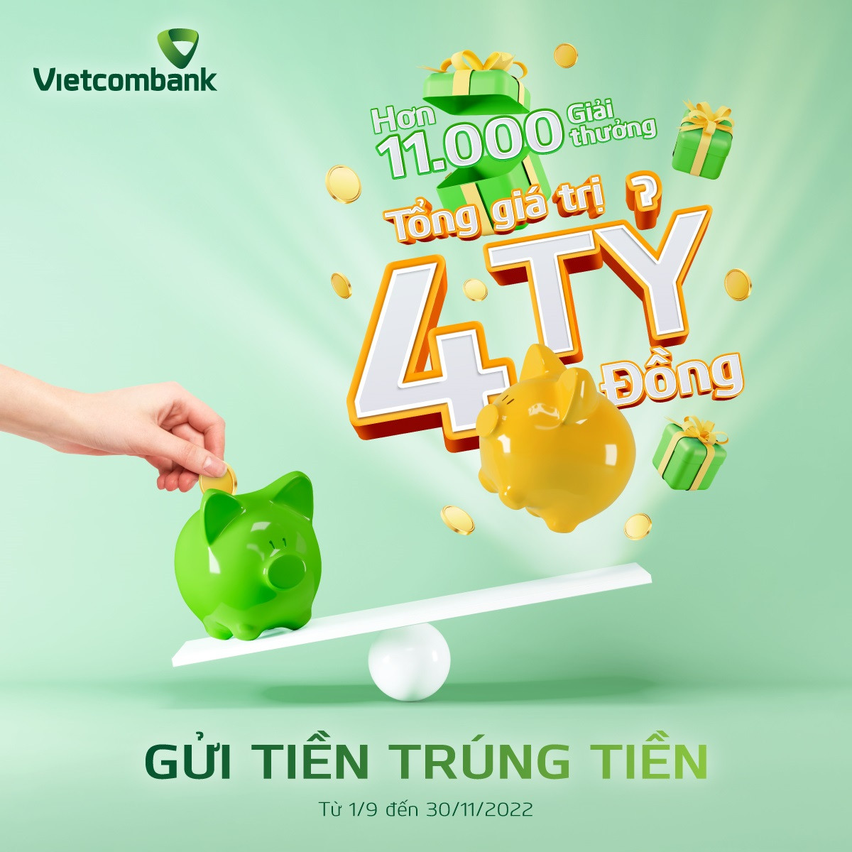 100 triệu gửi ngân hàng Vietcombank đảm bảo độ an toàn và uy tín cao