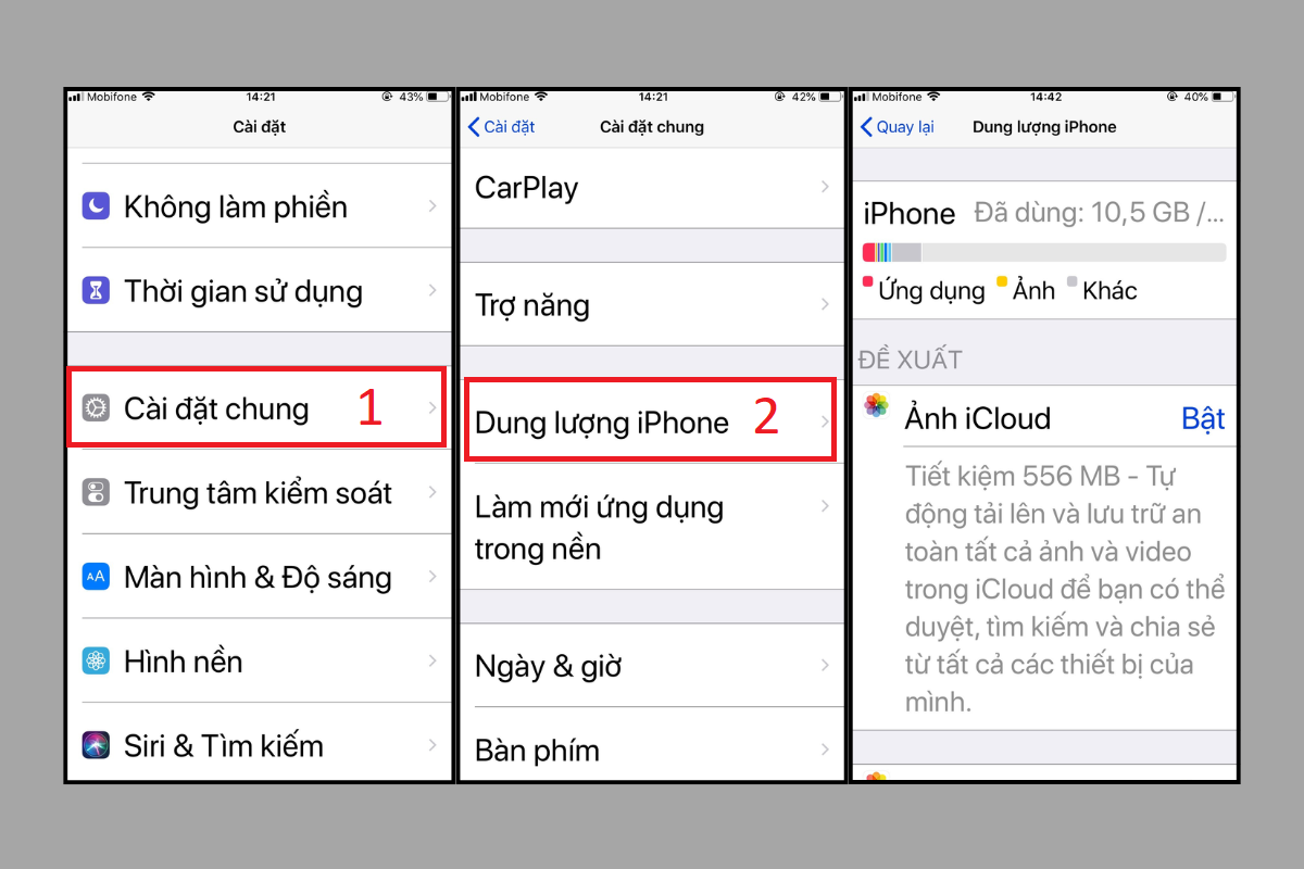 Hướng dẫn chi tiết các bước kiểm tra dữ liệu hệ thống iPhone