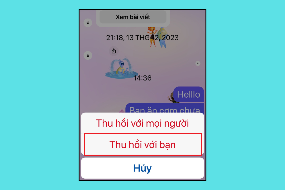 Hoàn thành cách thu hồi tin nhắn trên Messenger 1 bên bằng điện thoại