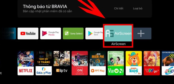 Tải ứng dụng AirScreen trên Google Play Store về tivi