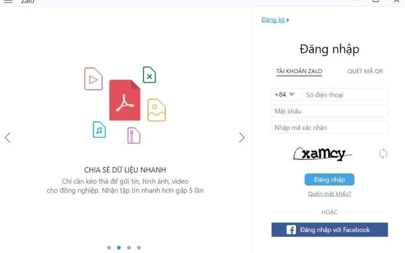  Nhấn vào đăng nhập với facebook