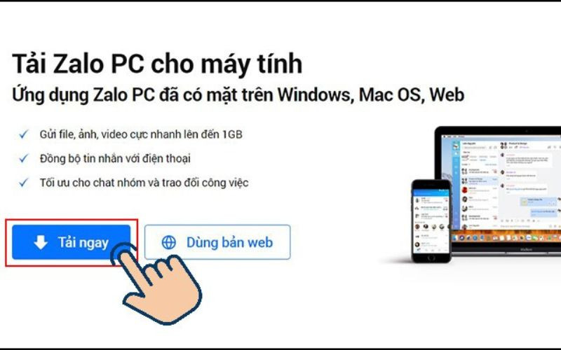 Nhấn tải ngay để bắt đầu quá trình tải ứng dụng về máy