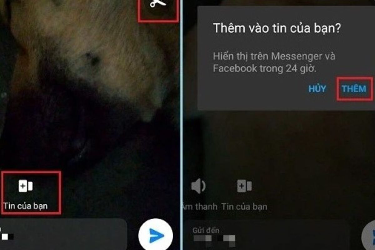 Bấm vào Tin của bạn và đăng tải lên story Facebook 