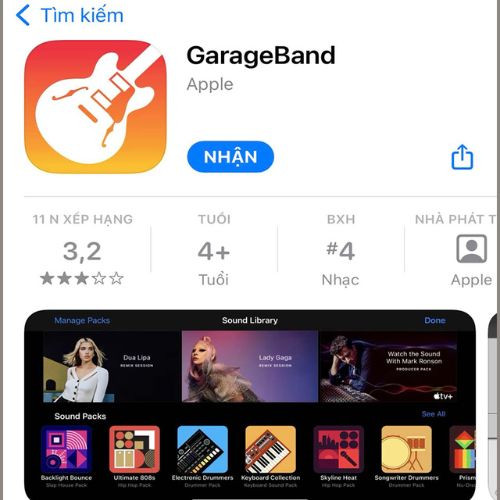  Tải ứng dụng GarageBand về máy của bạn