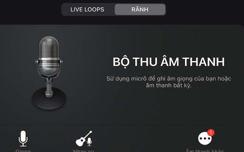  Nhấn chọn mục Bộ thu âm thanh