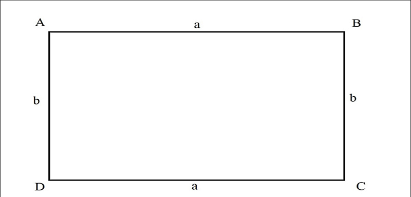 Hình chữ nhật là một hình có bốn cạnh, với hai cạnh đối diện song song bằng nhau
