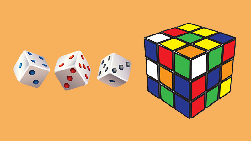 Bài toán về rubik cũng xuất hiện nhiều khi làm bài tập hình lập phương