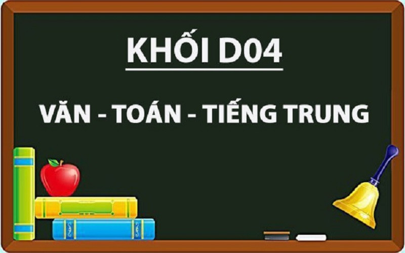 D04 gồm những môn nào? Khối D04 gồm Ngữ Văn, Toán và Tiếng Trung