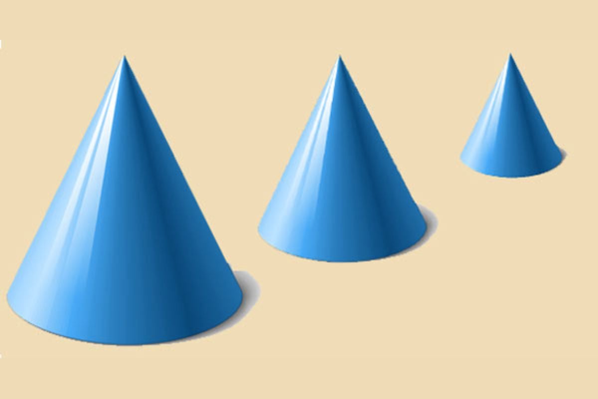 Hình nón là một dạng hình học không gian ba chiều