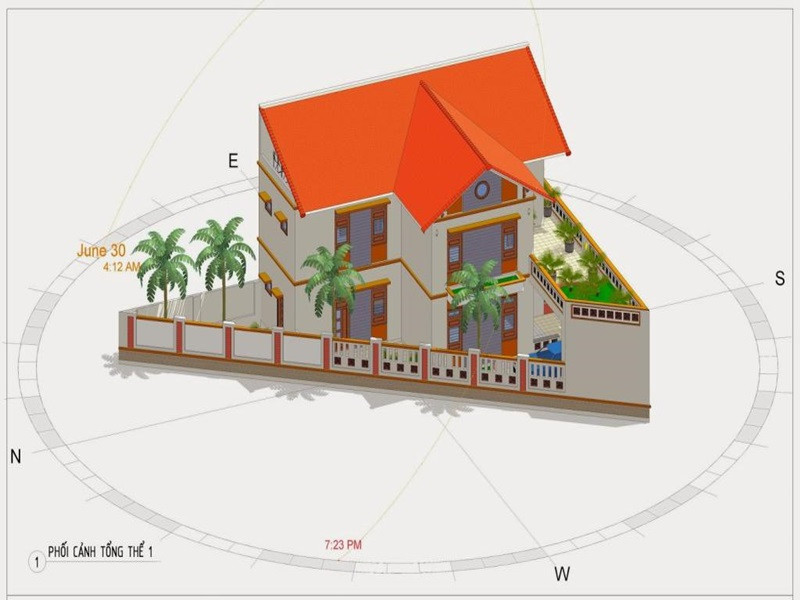 Khu đất hình tam giác trong thực tế