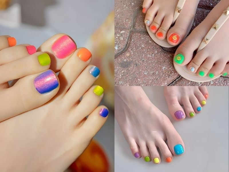 Màu sơn móng chân đơn giản nhưng cực kỳ hiện đại cho bạn nữ