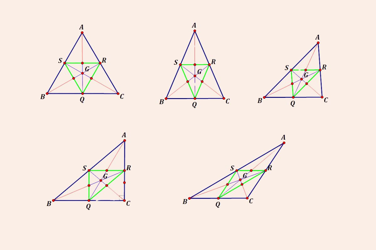 Cách xác định trọng tâm hình tam giác đơn giản