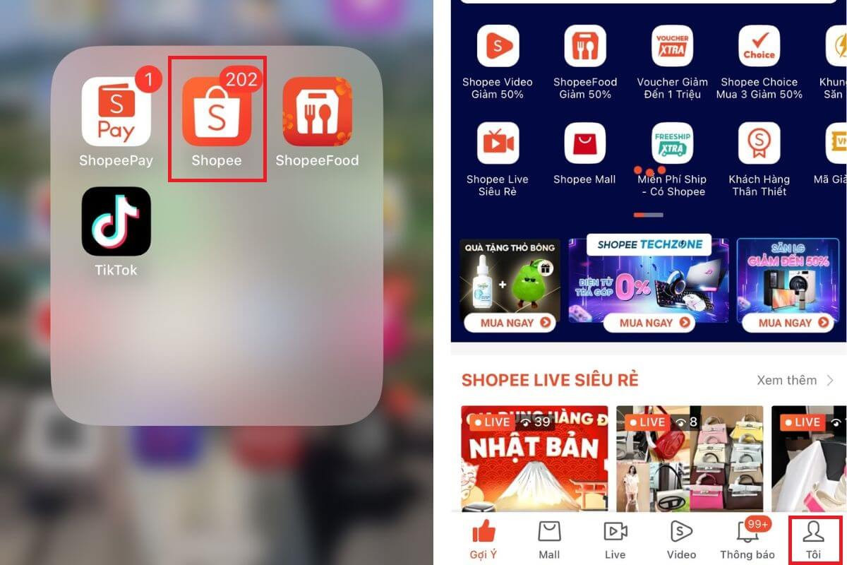 Cách hủy đơn hàng trên Shopee trực tiếp trên ứng dụng 