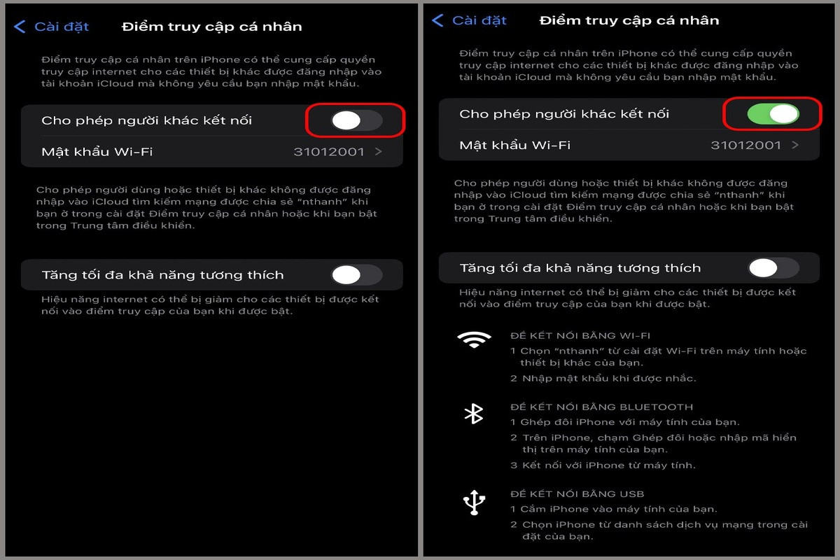 Tắt và bật lại chức năng “Cho phép người khác kết nối”