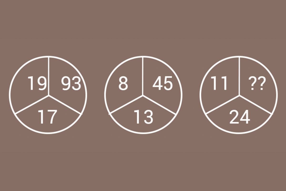 Bạn lấy hiệu của số ở trên bên phải và số ở dưới chia cho 4, được số ở trên bên trái và nhận được kết quả cuối cùng là 68