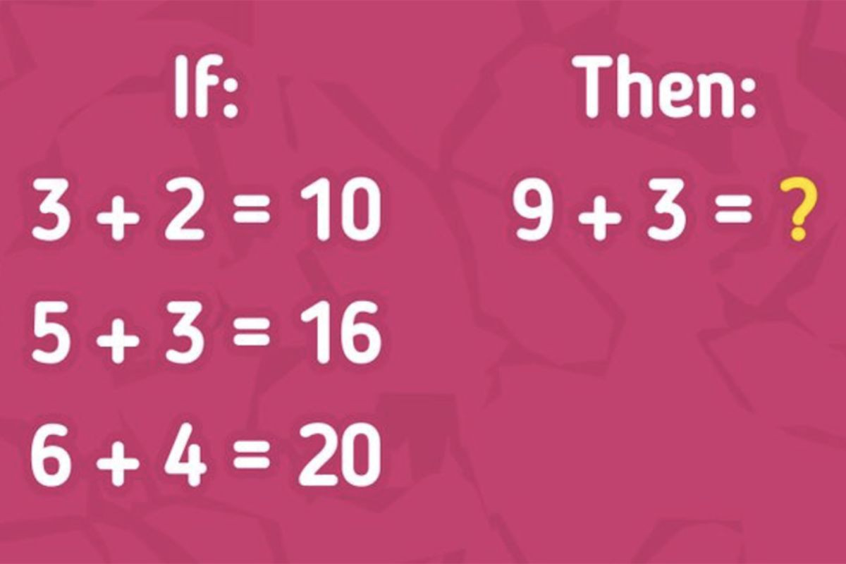 Quy luật chung là số bên phải dấu bằng là hai lần tổng bên trái dấu bằng, suy ra đáp án là 24