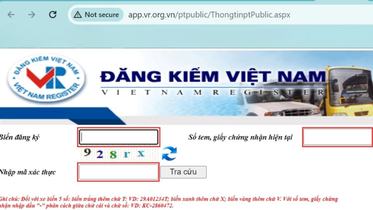 Người dân có thể tra cứu biển số xe trên trang web chính thức của Cục Cảnh sát giao thông 