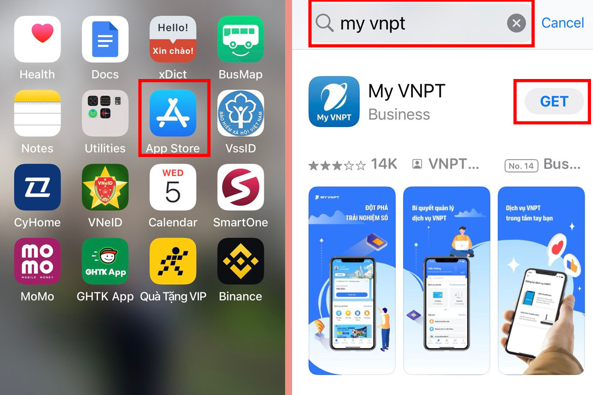 Người dùng cần tải ứng dụng My VNPT về điện thoại thông minh