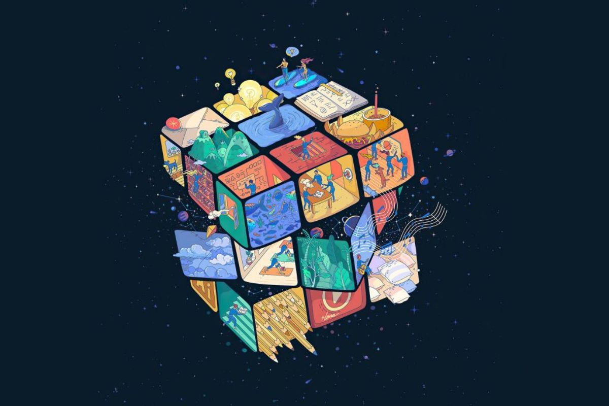 Khối Rubik nghệ thuật đầy sáng tạo